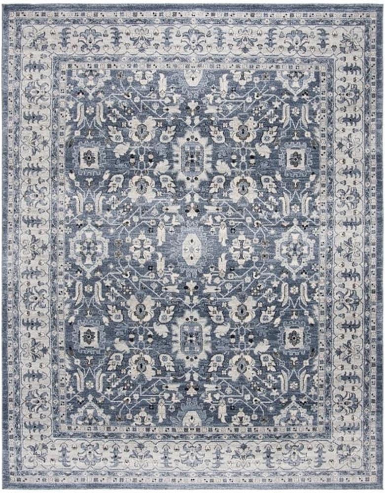 image:imageSAFAVIEH Charleston Collection Area Rug 67 Square Ivory amp Red Oriental Distressed Design NonShedding amp Easy Care Ideal for High Traffic Areas in Living Room Bedroom CHL412ANavyCreme