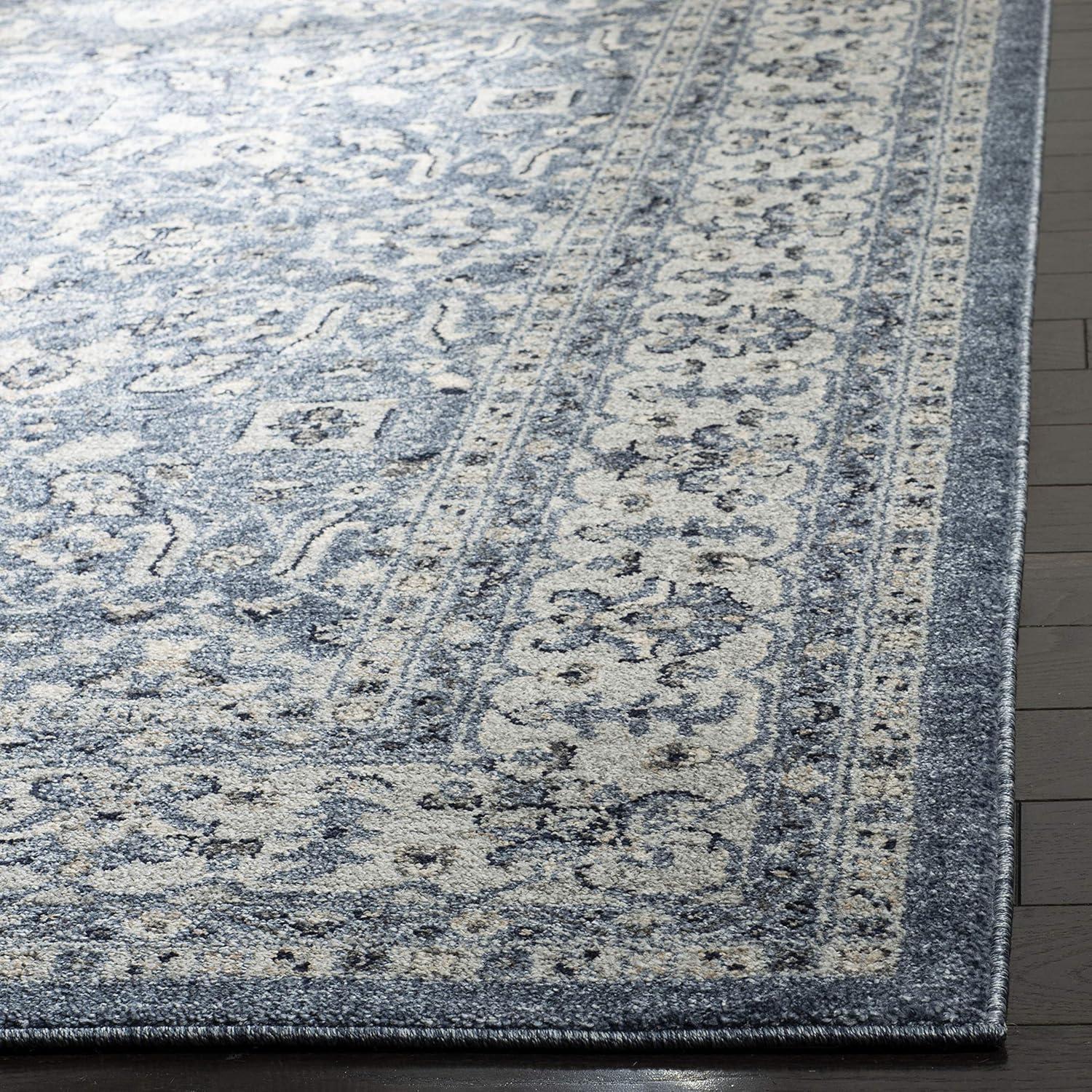 image:imageSAFAVIEH Charleston Collection Area Rug 67 Square Ivory amp Red Oriental Distressed Design NonShedding amp Easy Care Ideal for High Traffic Areas in Living Room Bedroom CHL412ANavyCreme