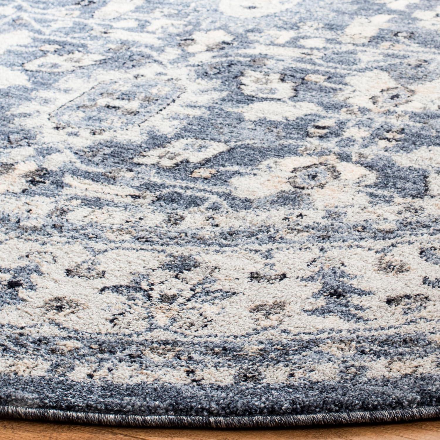 image:imageSAFAVIEH Charleston Collection Area Rug 67 Square Ivory amp Red Oriental Distressed Design NonShedding amp Easy Care Ideal for High Traffic Areas in Living Room Bedroom CHL412ANavyCreme