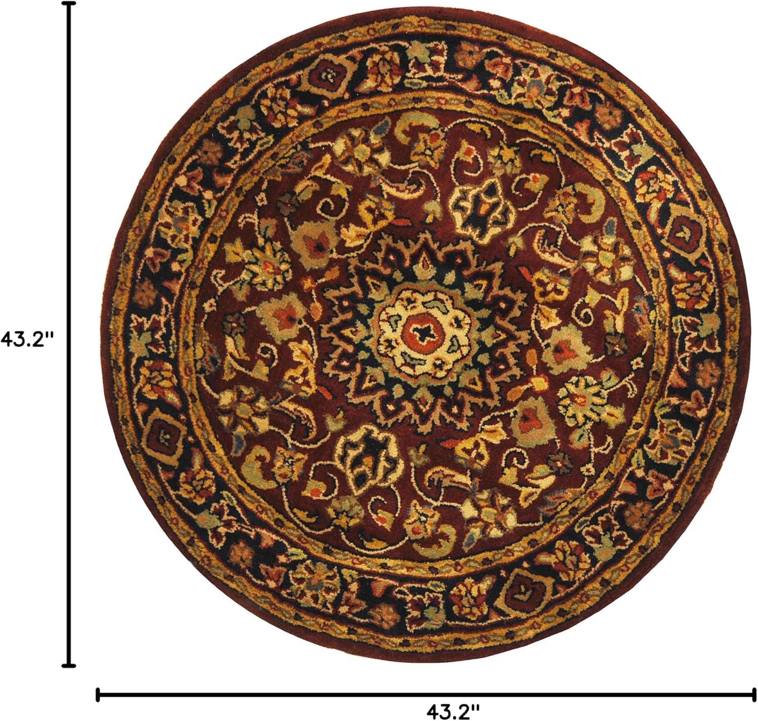 image:imageSAFAVIEH Classic Collection Area Rug 8 x 10 Burgundy amp Navy Handmade Traditional Oriental Wool Ideal for High Traffic Areas in Living Room Bedroom CL362ABurgundyNavy