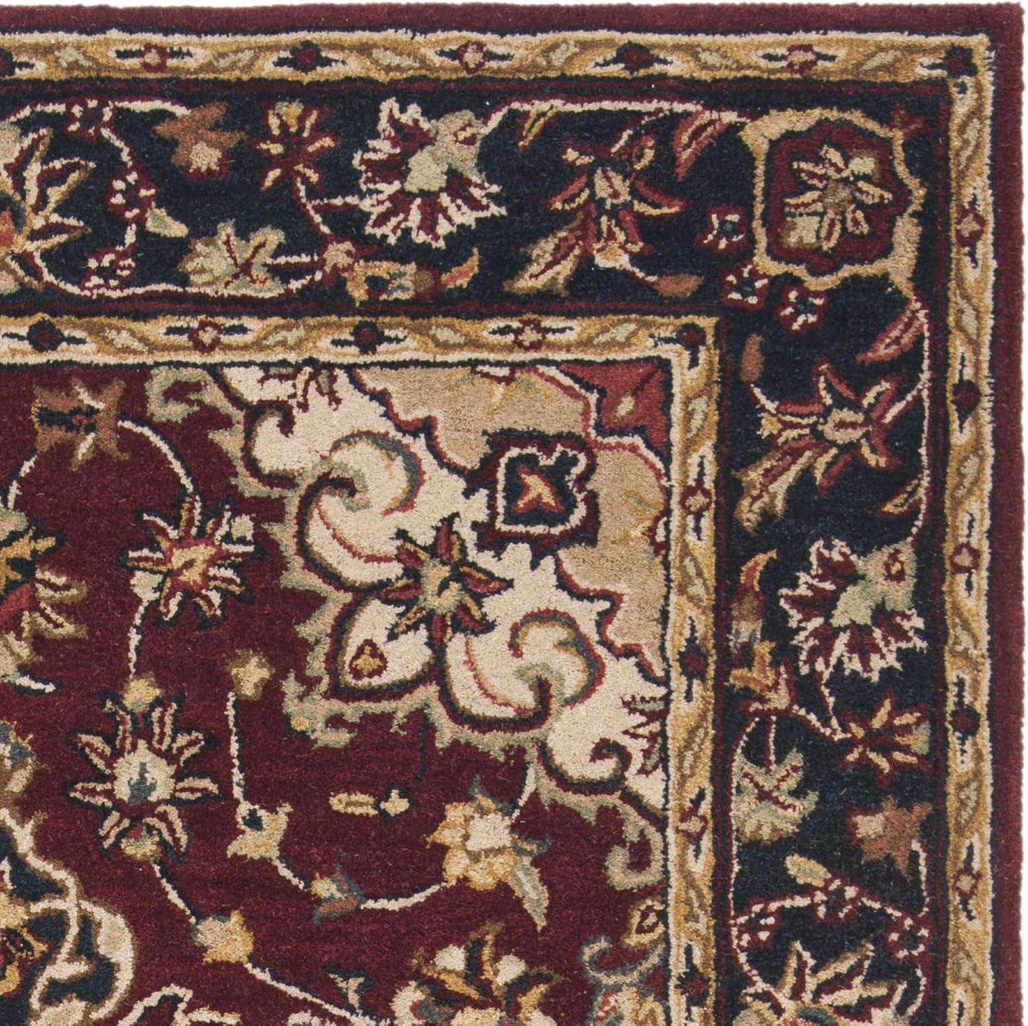 image:imageSAFAVIEH Classic Collection Area Rug 8 x 10 Burgundy amp Navy Handmade Traditional Oriental Wool Ideal for High Traffic Areas in Living Room Bedroom CL362ABurgundyNavy