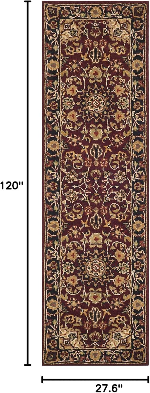 image:imageSAFAVIEH Classic Collection Area Rug 8 x 10 Burgundy amp Navy Handmade Traditional Oriental Wool Ideal for High Traffic Areas in Living Room Bedroom CL362ABurgundyNavy