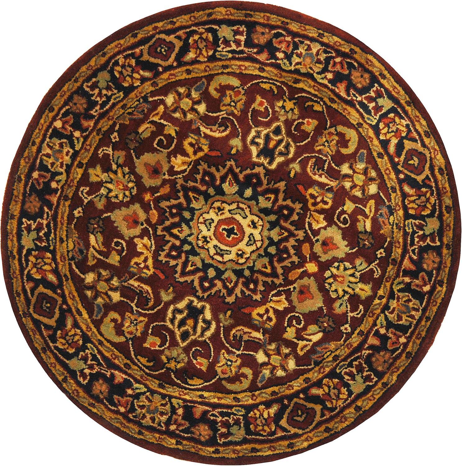 image:imageSAFAVIEH Classic Collection Area Rug 8 x 10 Burgundy amp Navy Handmade Traditional Oriental Wool Ideal for High Traffic Areas in Living Room Bedroom CL362ABurgundyNavy