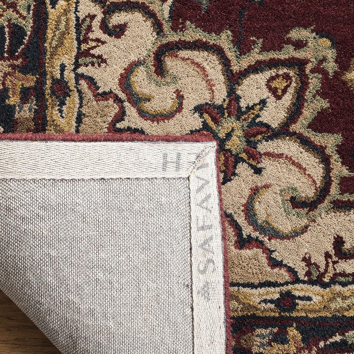 image:imageSAFAVIEH Classic Collection Area Rug 8 x 10 Burgundy amp Navy Handmade Traditional Oriental Wool Ideal for High Traffic Areas in Living Room Bedroom CL362ABurgundyNavy