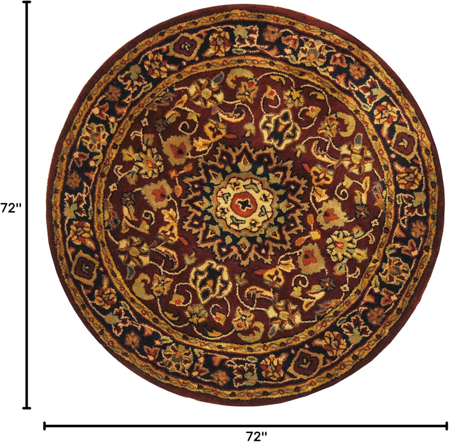 image:imageSAFAVIEH Classic Collection Area Rug 8 x 10 Burgundy amp Navy Handmade Traditional Oriental Wool Ideal for High Traffic Areas in Living Room Bedroom CL362ABurgundyNavy