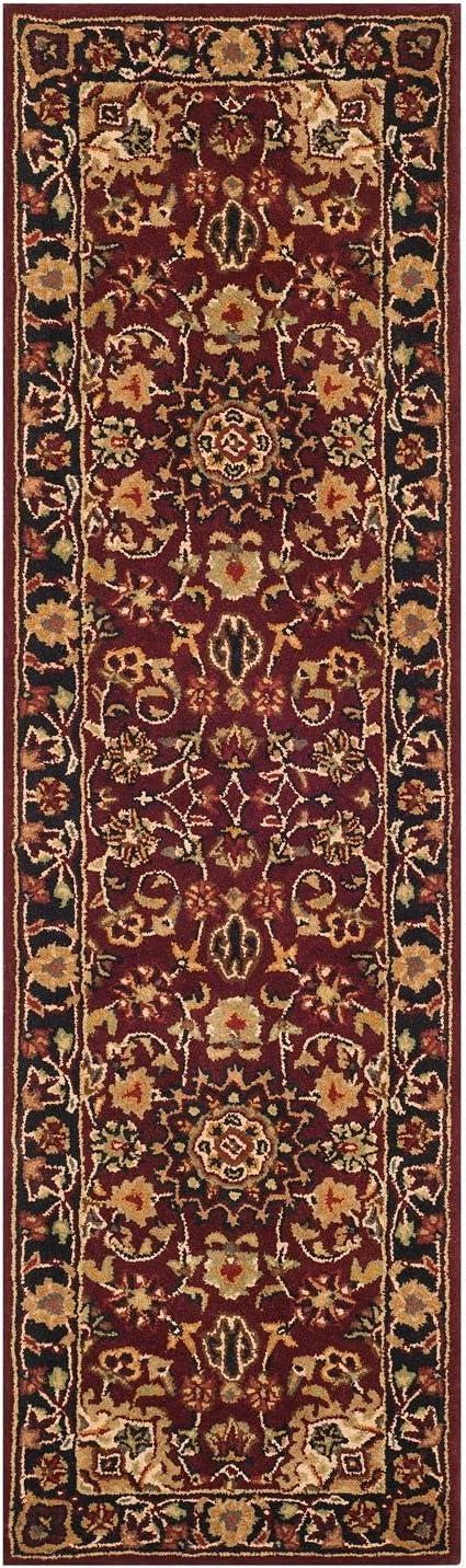 image:imageSAFAVIEH Classic Collection Area Rug 8 x 10 Burgundy amp Navy Handmade Traditional Oriental Wool Ideal for High Traffic Areas in Living Room Bedroom CL362ABurgundyNavy