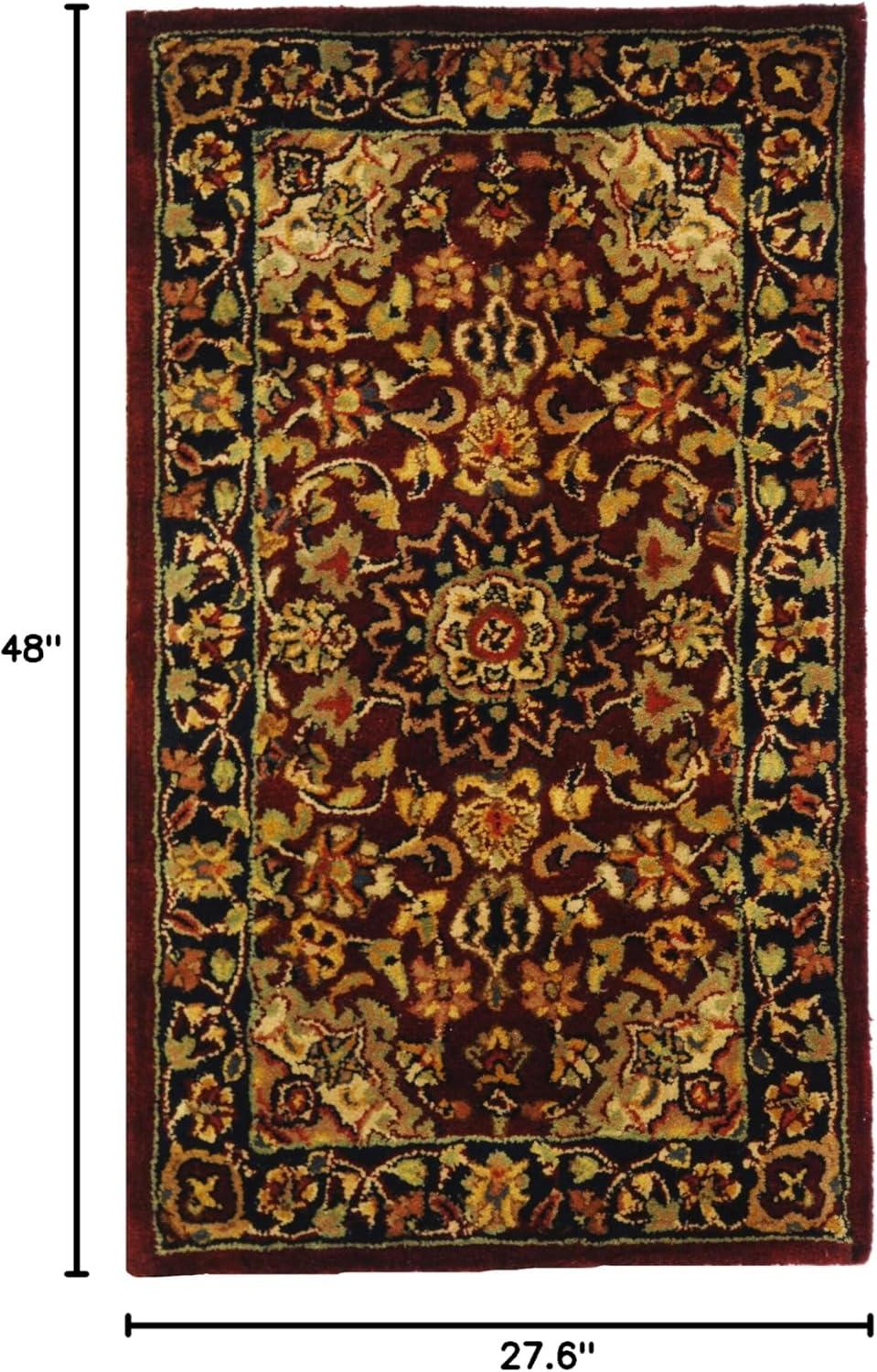 image:imageSAFAVIEH Classic Collection Area Rug 8 x 10 Burgundy amp Navy Handmade Traditional Oriental Wool Ideal for High Traffic Areas in Living Room Bedroom CL362ABurgundyNavy