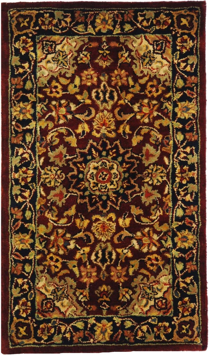 image:imageSAFAVIEH Classic Collection Area Rug 8 x 10 Burgundy amp Navy Handmade Traditional Oriental Wool Ideal for High Traffic Areas in Living Room Bedroom CL362ABurgundyNavy