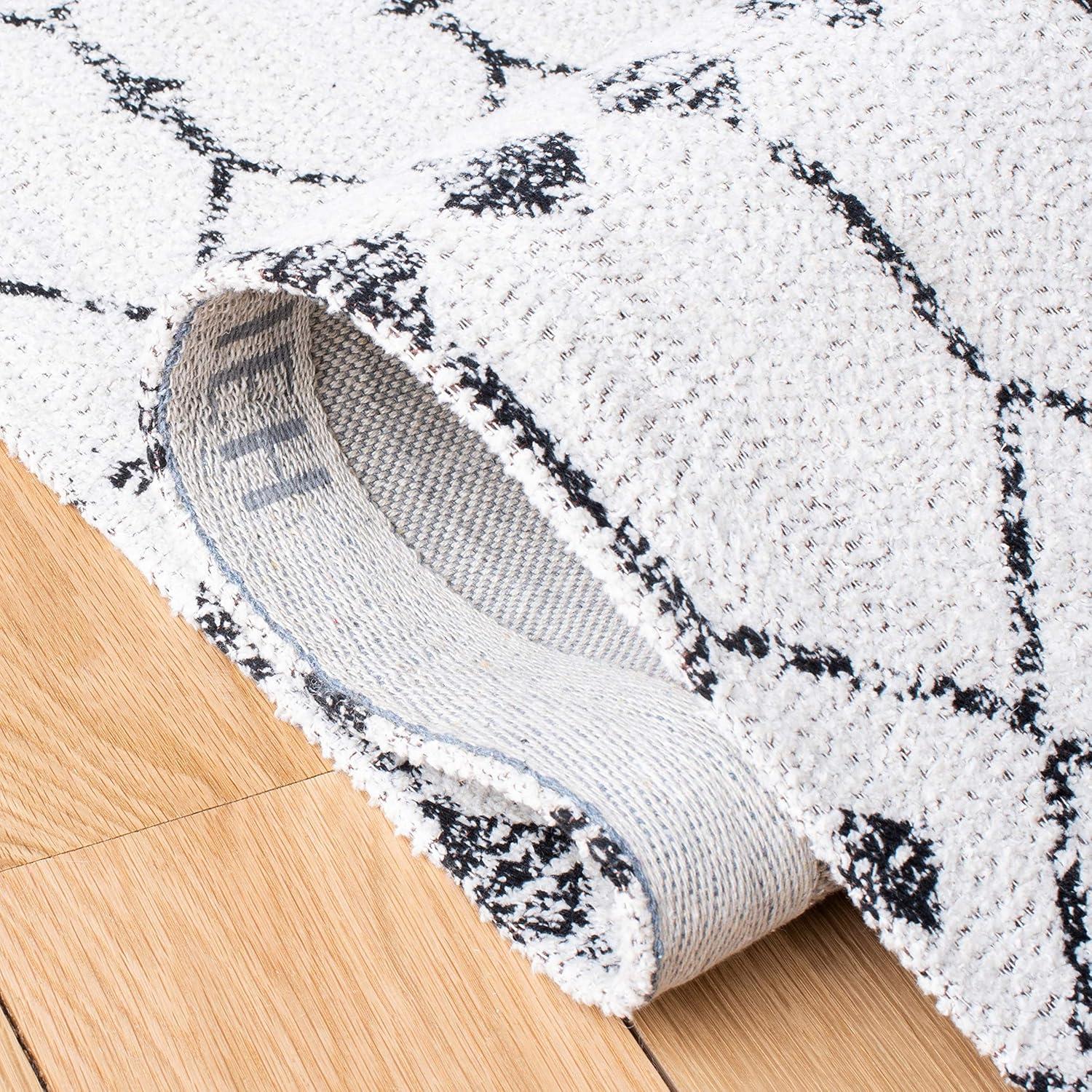 image:imageSAFAVIEH Classic Vintage Collection Area Rug 5 x 8 Beige amp Black Handmade Moroccan Cotton Ideal for High Traffic Areas in Living Room Bedroom CLV127ABeigeBlack