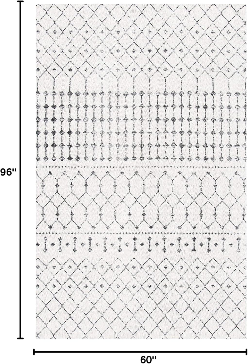 image:imageSAFAVIEH Classic Vintage Collection Area Rug 5 x 8 Beige amp Black Handmade Moroccan Cotton Ideal for High Traffic Areas in Living Room Bedroom CLV127ABeigeBlack