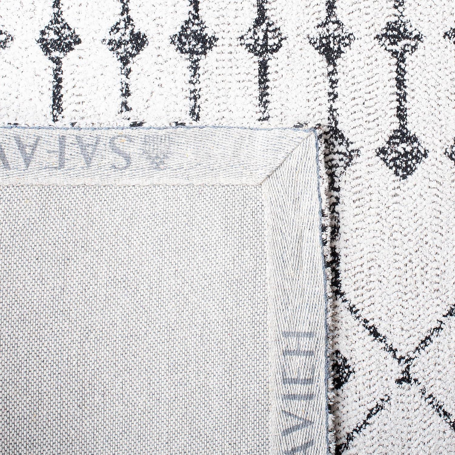 image:imageSAFAVIEH Classic Vintage Collection Area Rug 5 x 8 Beige amp Black Handmade Moroccan Cotton Ideal for High Traffic Areas in Living Room Bedroom CLV127ABeigeBlack