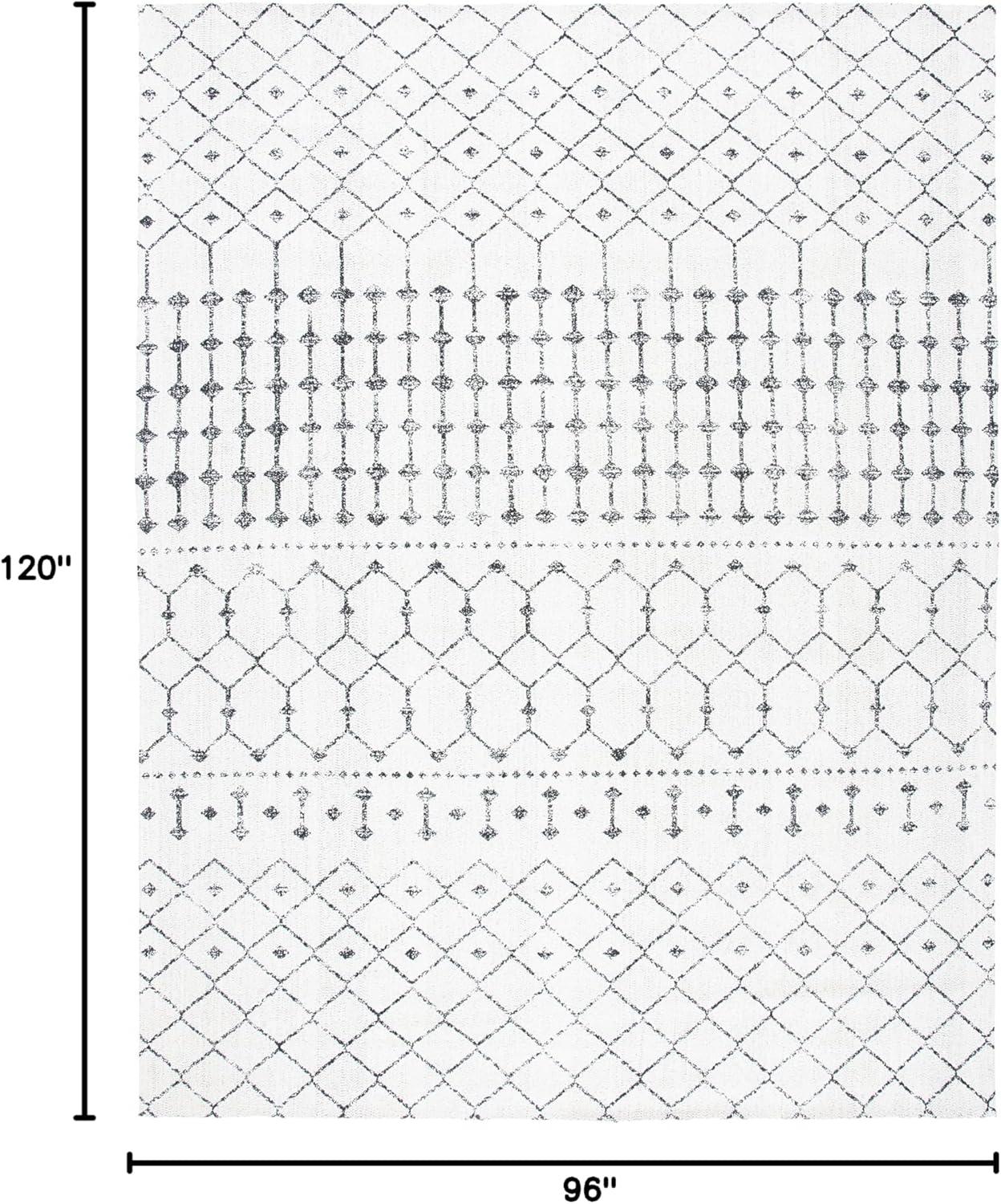 image:imageSAFAVIEH Classic Vintage Collection Area Rug 5 x 8 Beige amp Black Handmade Moroccan Cotton Ideal for High Traffic Areas in Living Room Bedroom CLV127ABeigeBlack