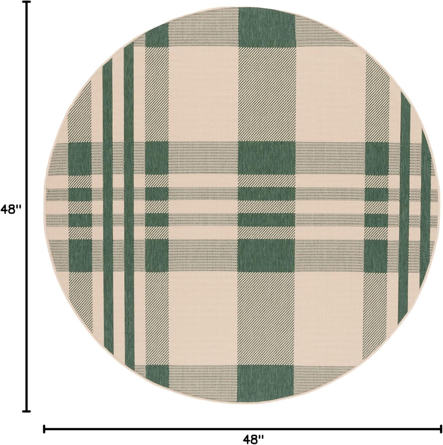 image:imageSAFAVIEH Courtyard Collection 9 x 12 GreenBeige CY6201 Plaid IndoorOutdoor Waterproof EasyCleaning Patio Backyard Mudroom AreaRugGreenBeige