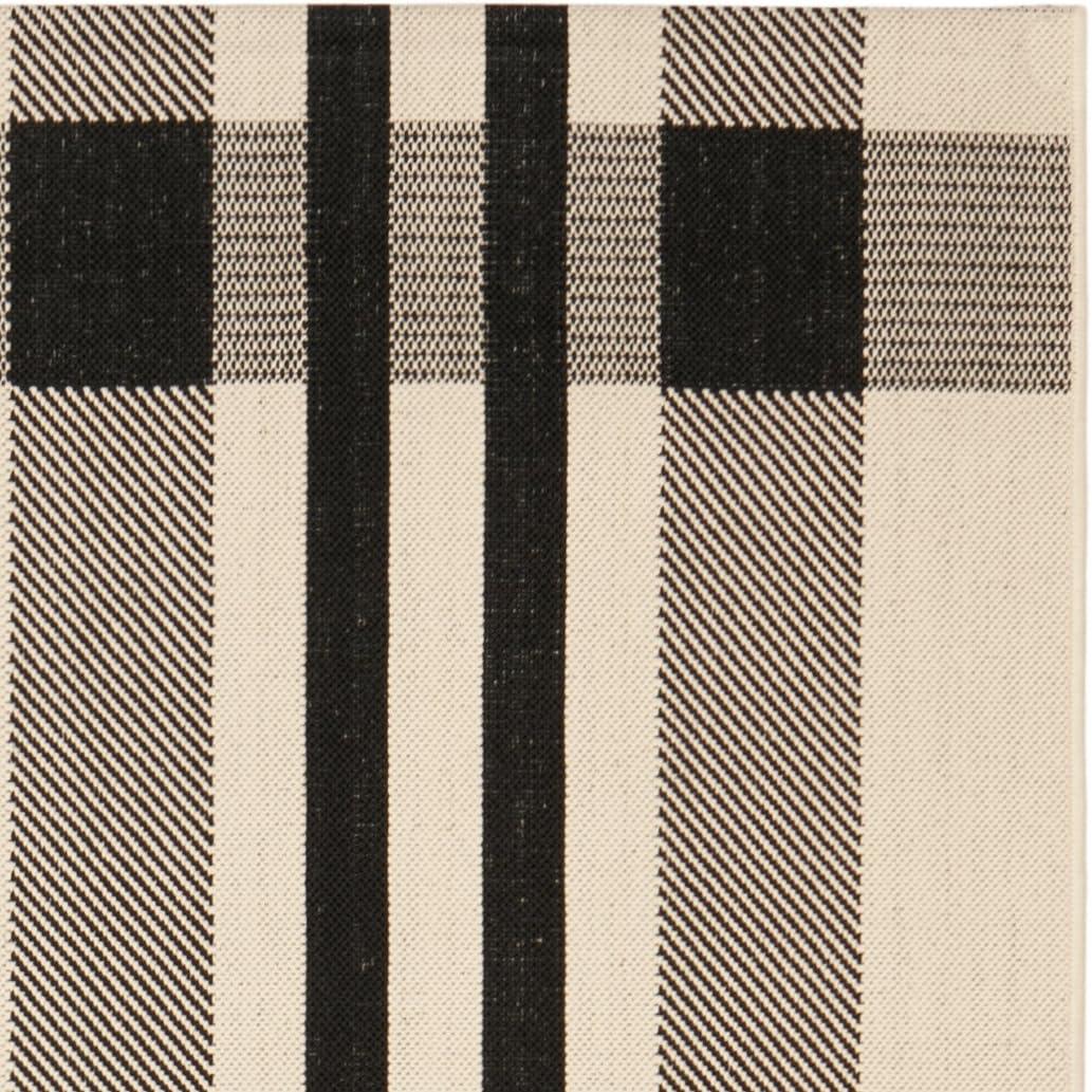 image:imageSAFAVIEH Courtyard Collection 9 x 12 GreenBeige CY6201 Plaid IndoorOutdoor Waterproof EasyCleaning Patio Backyard Mudroom AreaRugGreenBeige