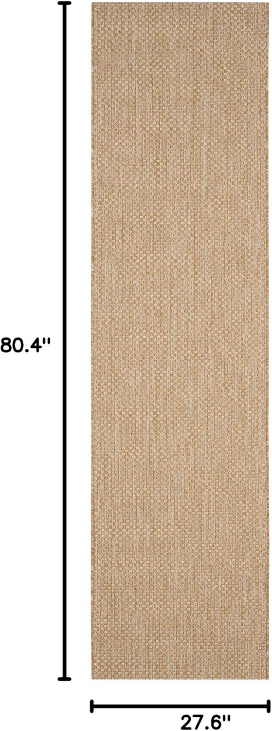 image:imageSAFAVIEH Courtyard Collection Area Rug 8 x 10 Natural amp Cream NonShedding amp Easy Care IndoorOutdoor amp WashableIdeal for Patio Backyard Mudroom CY852103012NaturalCream