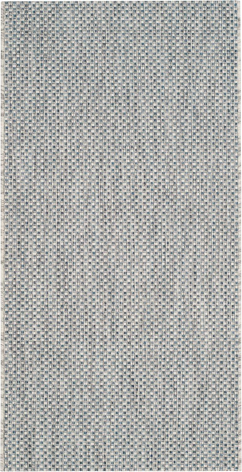 image:imageSAFAVIEH Courtyard Collection Area Rug 8 x 10 Natural amp Cream NonShedding amp Easy Care IndoorOutdoor amp WashableIdeal for Patio Backyard Mudroom CY852103012GreyNavy