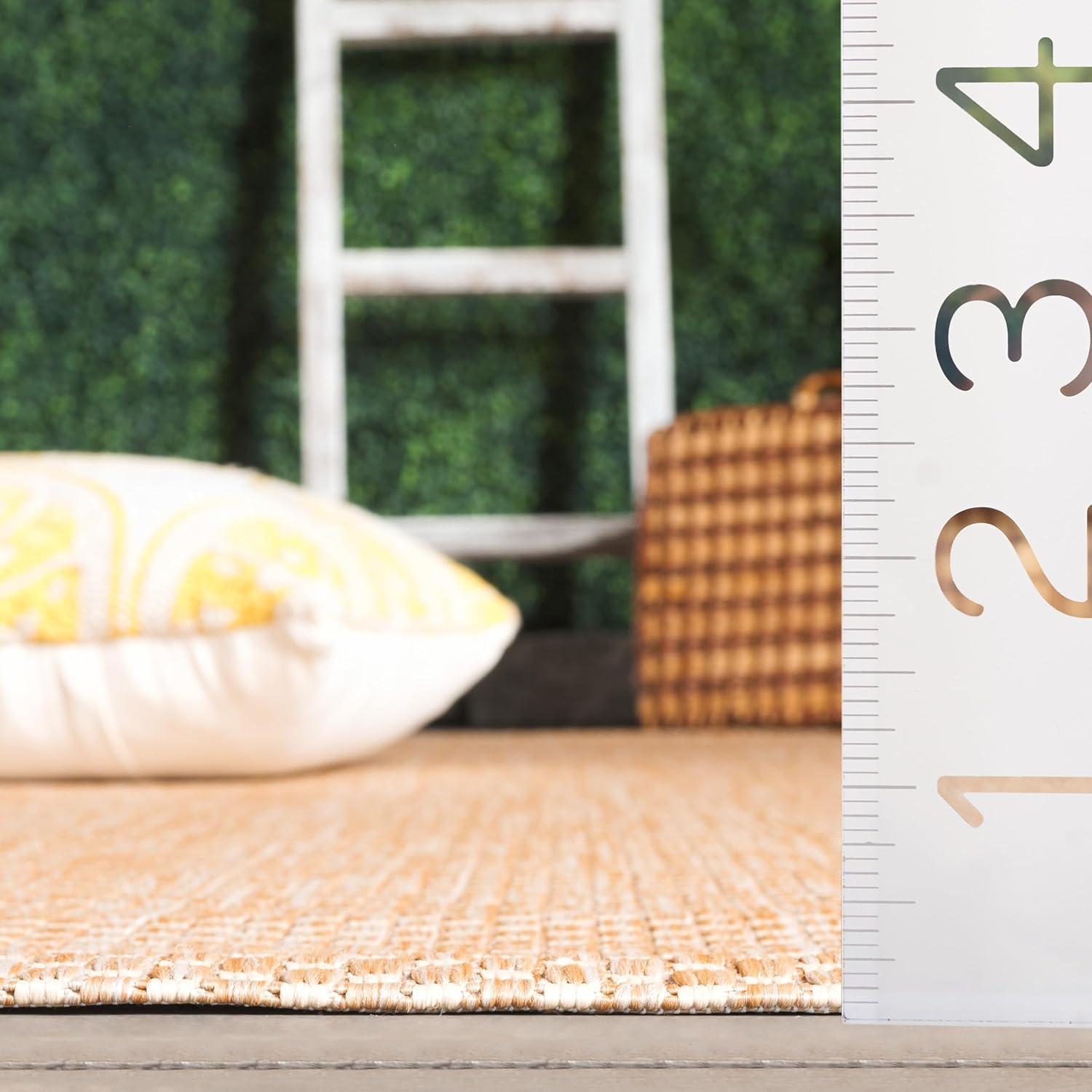 image:imageSAFAVIEH Courtyard Collection Area Rug 8 x 10 Natural amp Cream NonShedding amp Easy Care IndoorOutdoor amp WashableIdeal for Patio Backyard Mudroom CY852103012NaturalCream