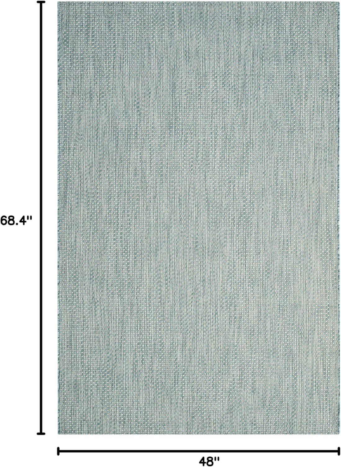 image:imageSAFAVIEH Courtyard Collection Area Rug 8 x 10 Natural amp Cream NonShedding amp Easy Care IndoorOutdoor amp WashableIdeal for Patio Backyard Mudroom CY852103012AquaGrey