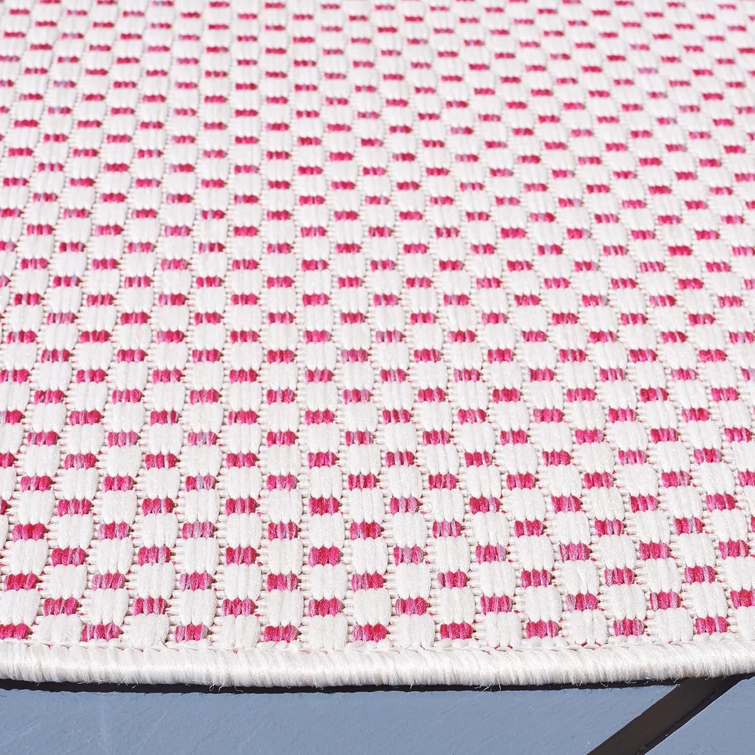 image:imageSAFAVIEH Courtyard Collection Area Rug 8 x 10 Natural amp Cream NonShedding amp Easy Care IndoorOutdoor amp WashableIdeal for Patio Backyard Mudroom CY852103012IvoryPink