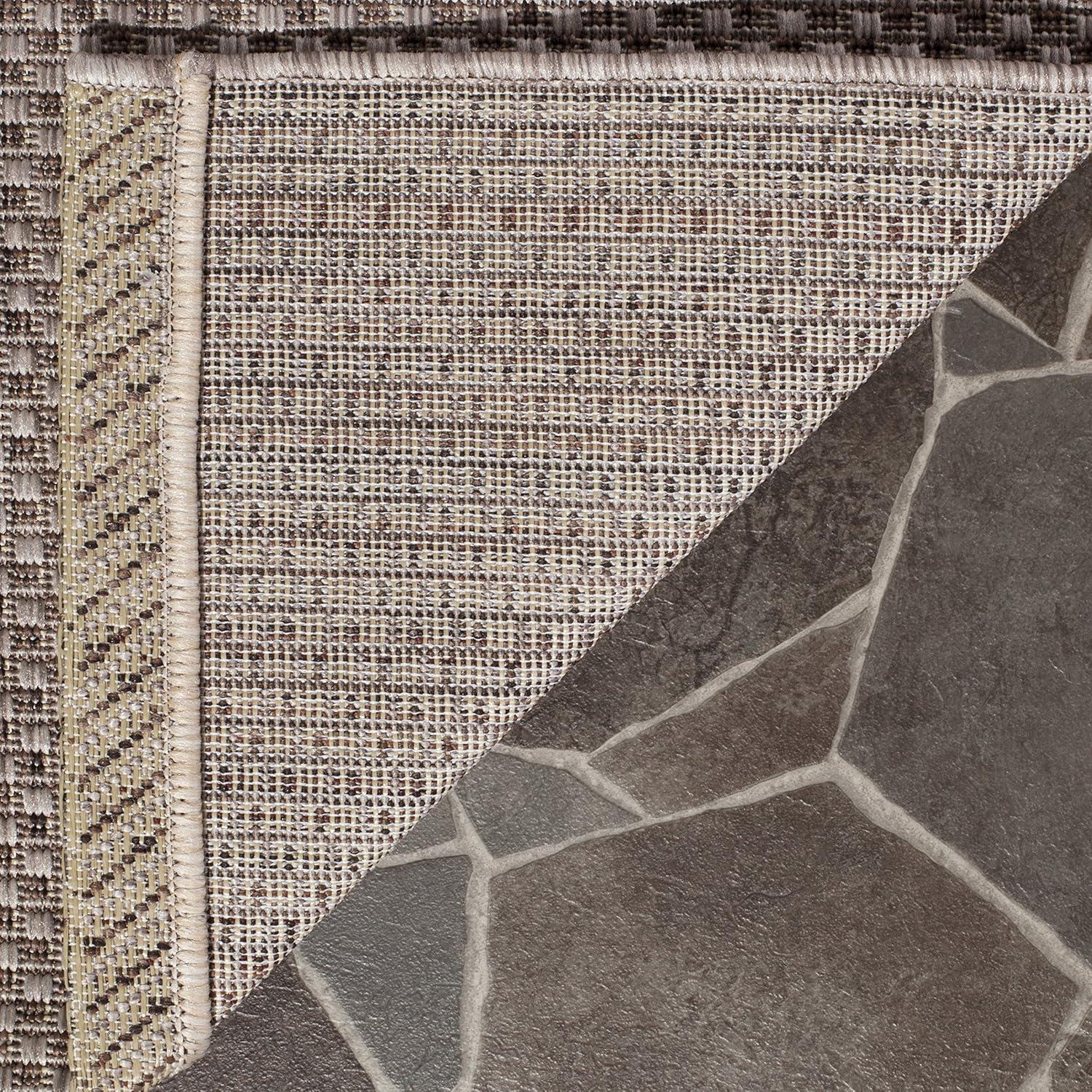 image:imageSAFAVIEH Courtyard Collection Area Rug 8 x 10 Natural amp Cream NonShedding amp Easy Care IndoorOutdoor amp WashableIdeal for Patio Backyard Mudroom CY852103012BeigeBrown
