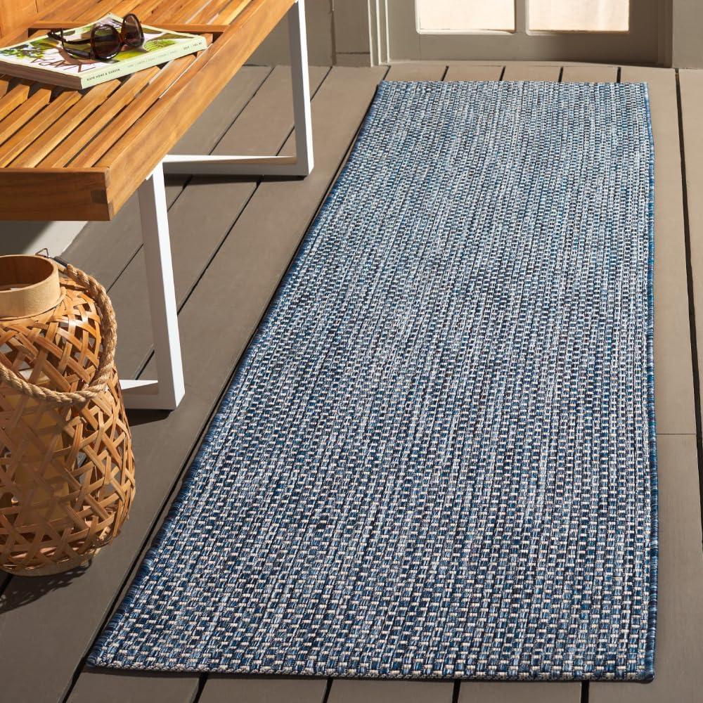 image:imageSAFAVIEH Courtyard Collection Area Rug 8 x 10 Natural amp Cream NonShedding amp Easy Care IndoorOutdoor amp WashableIdeal for Patio Backyard Mudroom CY852103012NavyGrey