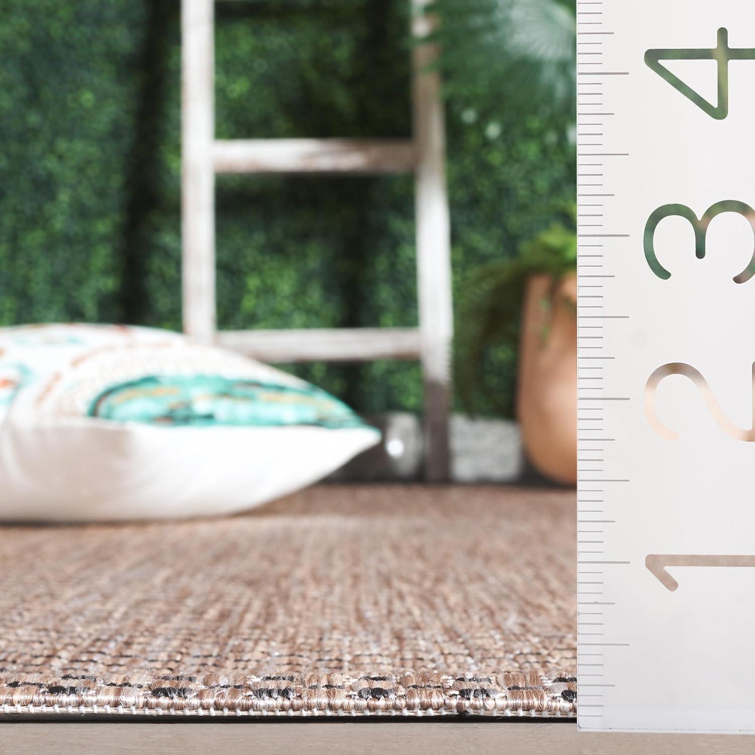 image:imageSAFAVIEH Courtyard Collection Area Rug 8 x 10 Natural amp Cream NonShedding amp Easy Care IndoorOutdoor amp WashableIdeal for Patio Backyard Mudroom CY852103012NaturalBlack