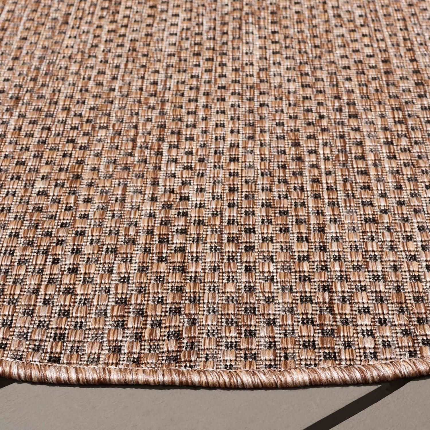 image:imageSAFAVIEH Courtyard Collection Area Rug 8 x 10 Natural amp Cream NonShedding amp Easy Care IndoorOutdoor amp WashableIdeal for Patio Backyard Mudroom CY852103012NaturalBlack