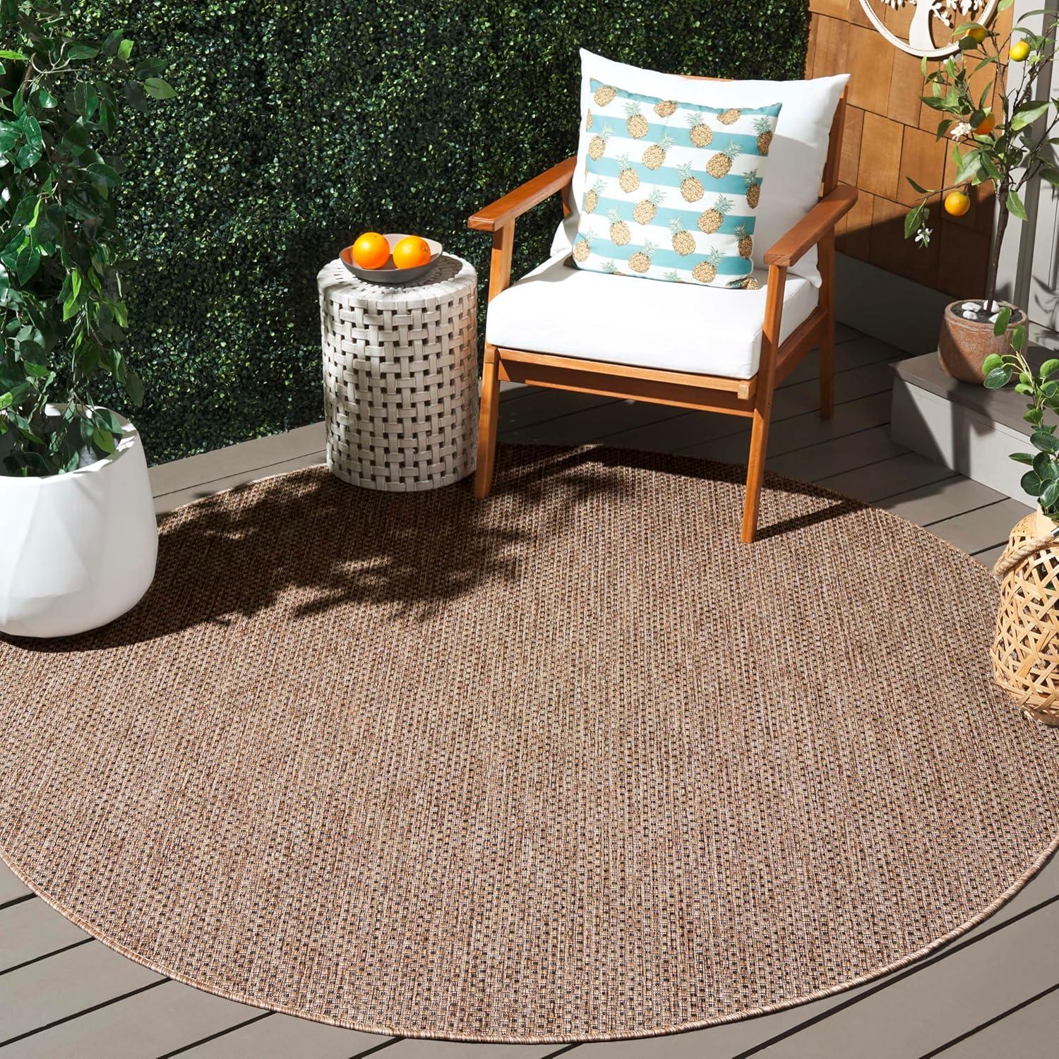 image:imageSAFAVIEH Courtyard Collection Area Rug 8 x 10 Natural amp Cream NonShedding amp Easy Care IndoorOutdoor amp WashableIdeal for Patio Backyard Mudroom CY852103012NaturalBlack