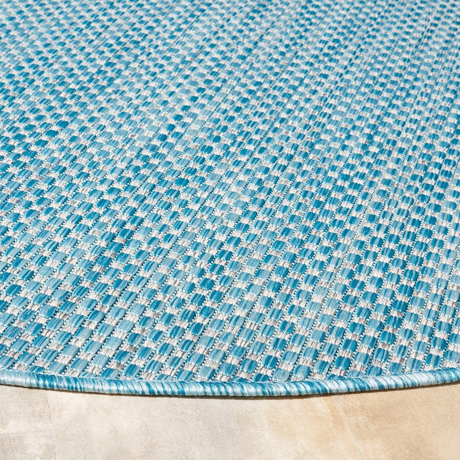 image:imageSAFAVIEH Courtyard Collection Area Rug 8 x 10 Natural amp Cream NonShedding amp Easy Care IndoorOutdoor amp WashableIdeal for Patio Backyard Mudroom CY852103012AquaGrey