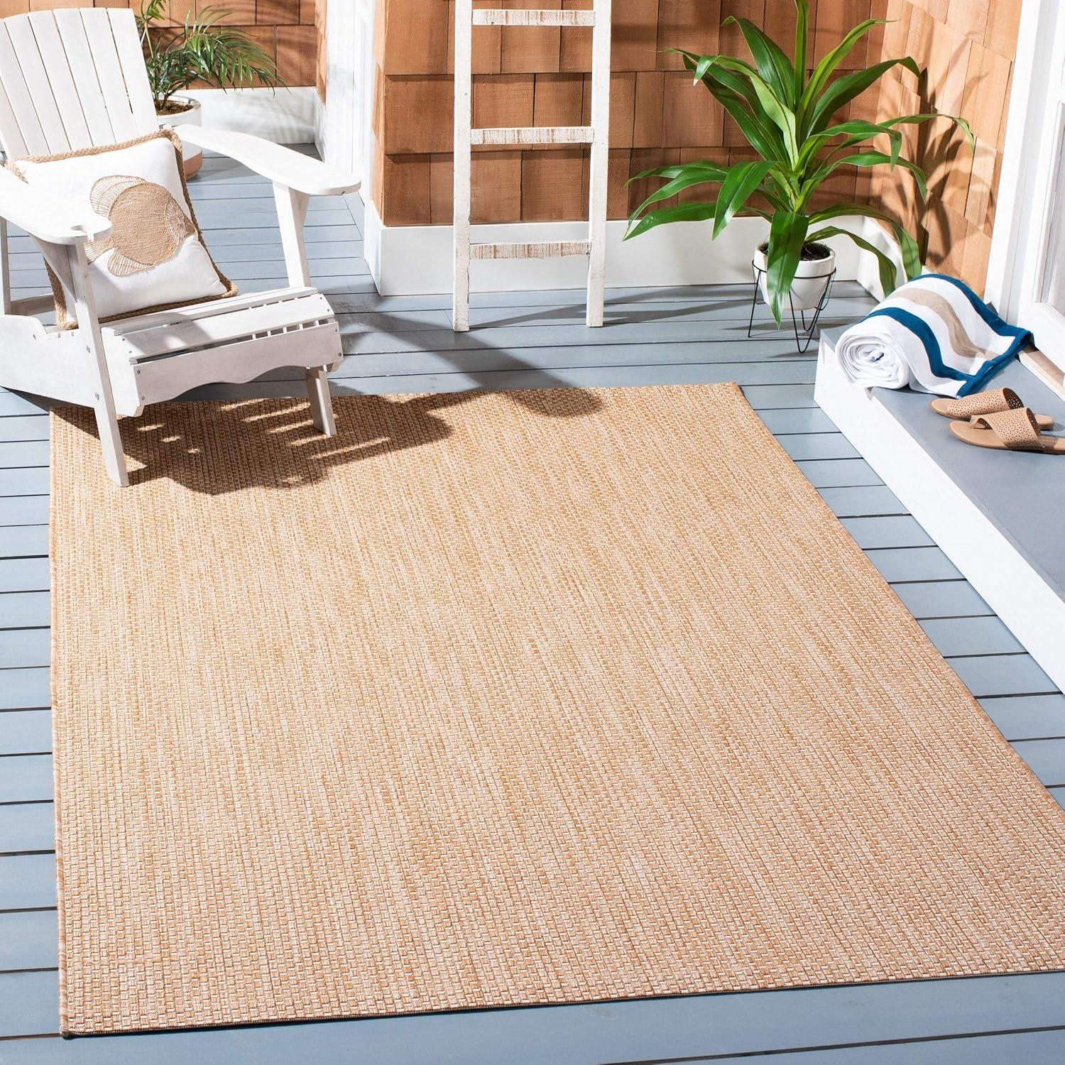 image:imageSAFAVIEH Courtyard Collection Area Rug 8 x 10 Natural amp Cream NonShedding amp Easy Care IndoorOutdoor amp WashableIdeal for Patio Backyard Mudroom CY852103012NavyGrey