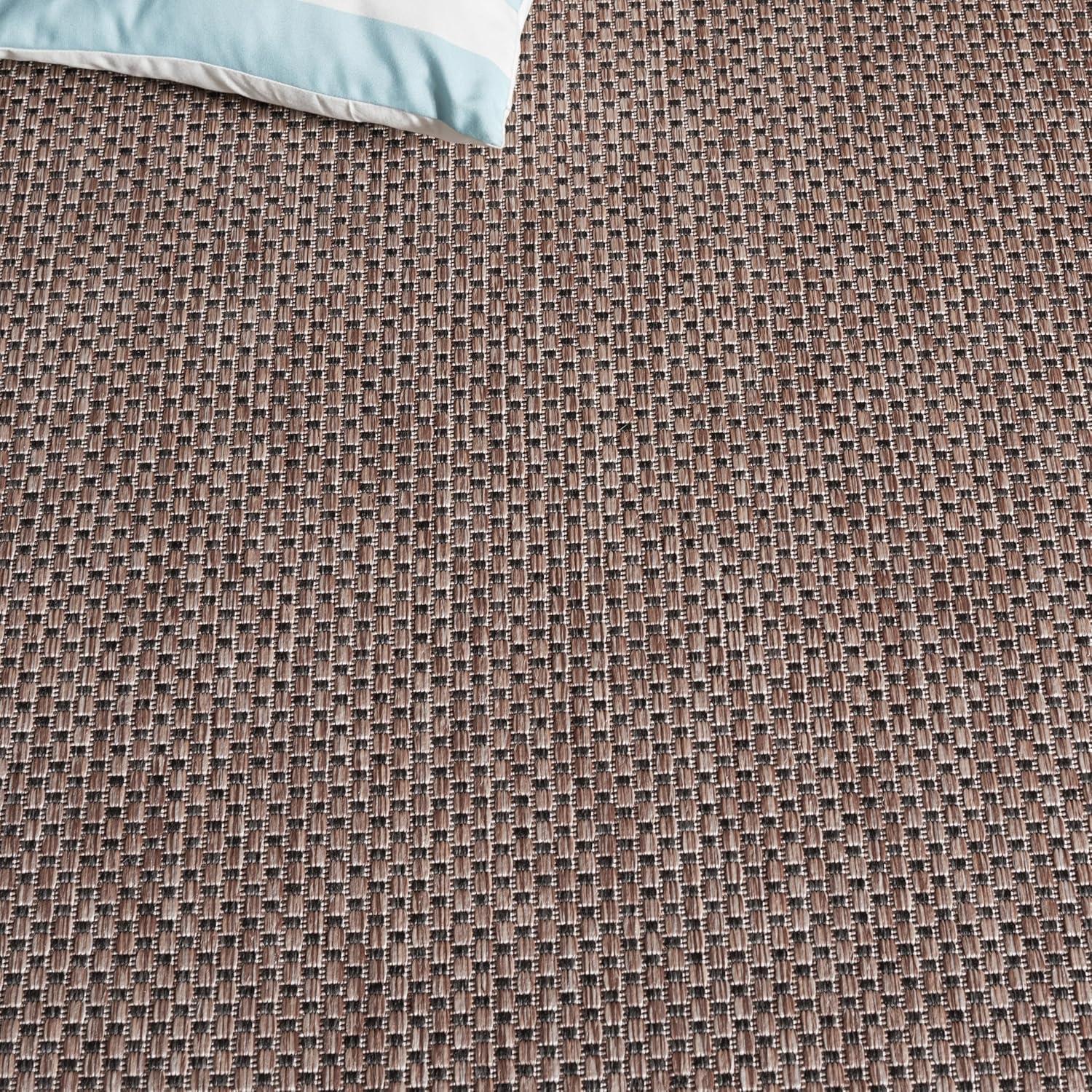 image:imageSAFAVIEH Courtyard Collection Area Rug 8 x 10 Natural amp Cream NonShedding amp Easy Care IndoorOutdoor amp WashableIdeal for Patio Backyard Mudroom CY852103012NaturalBlack