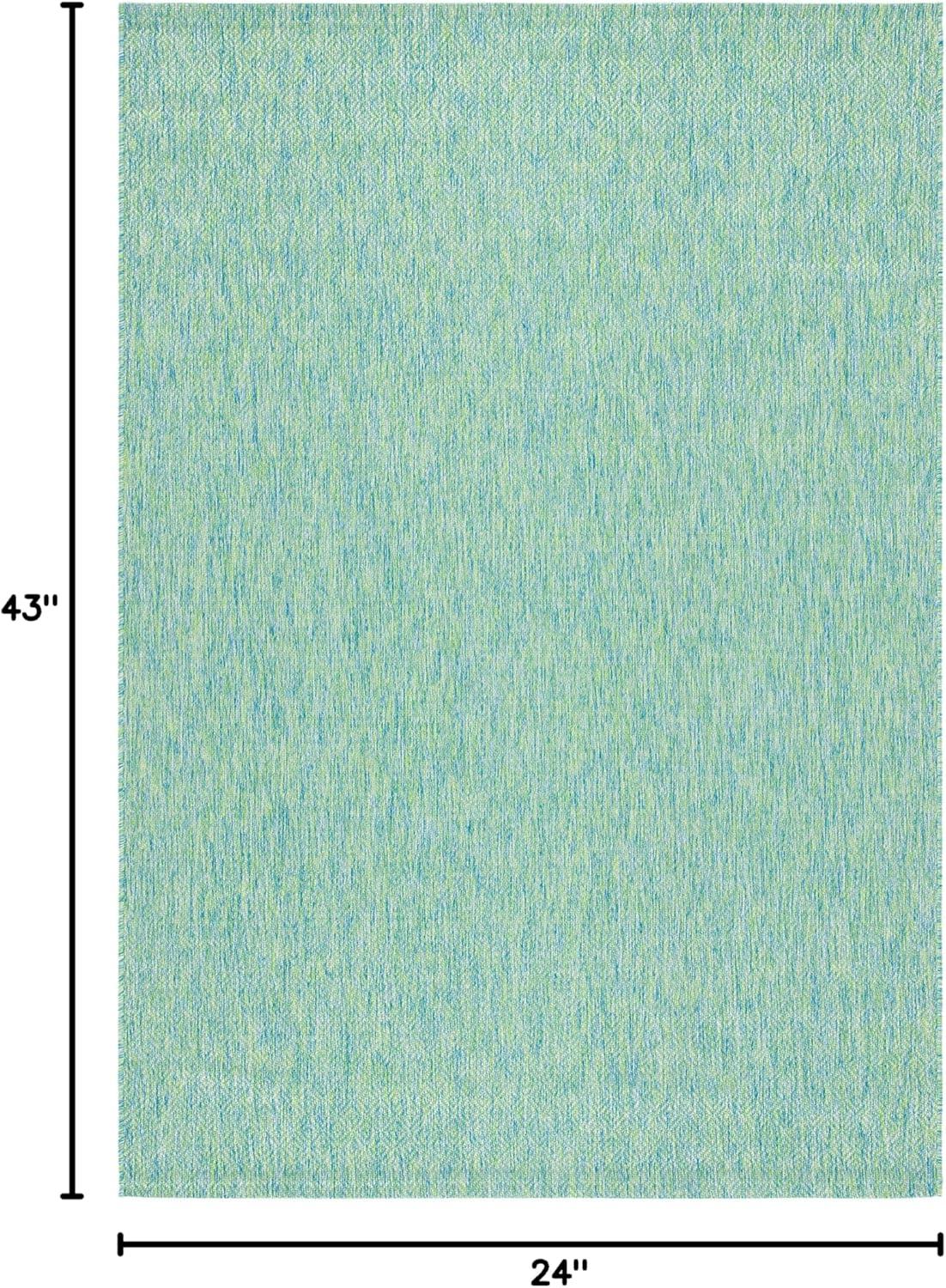 image:imageSAFAVIEH Courtyard Collection Area Rug 8 x 10 Natural amp Cream NonShedding amp Easy Care IndoorOutdoor amp WashableIdeal for Patio Backyard Mudroom CY852103012GreenBlue