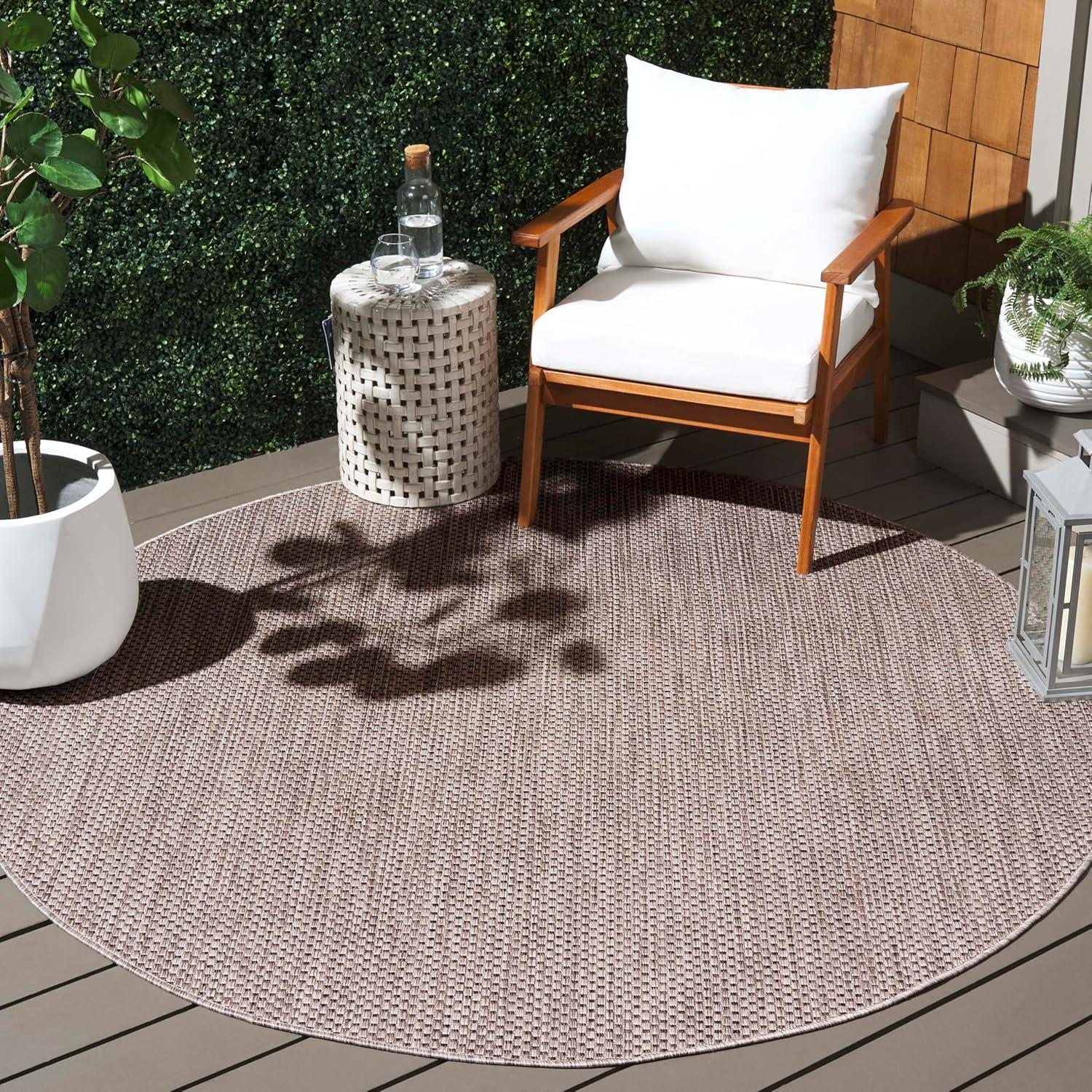 image:imageSAFAVIEH Courtyard Collection Area Rug 8 x 10 Natural amp Cream NonShedding amp Easy Care IndoorOutdoor amp WashableIdeal for Patio Backyard Mudroom CY852103012BeigeBrown