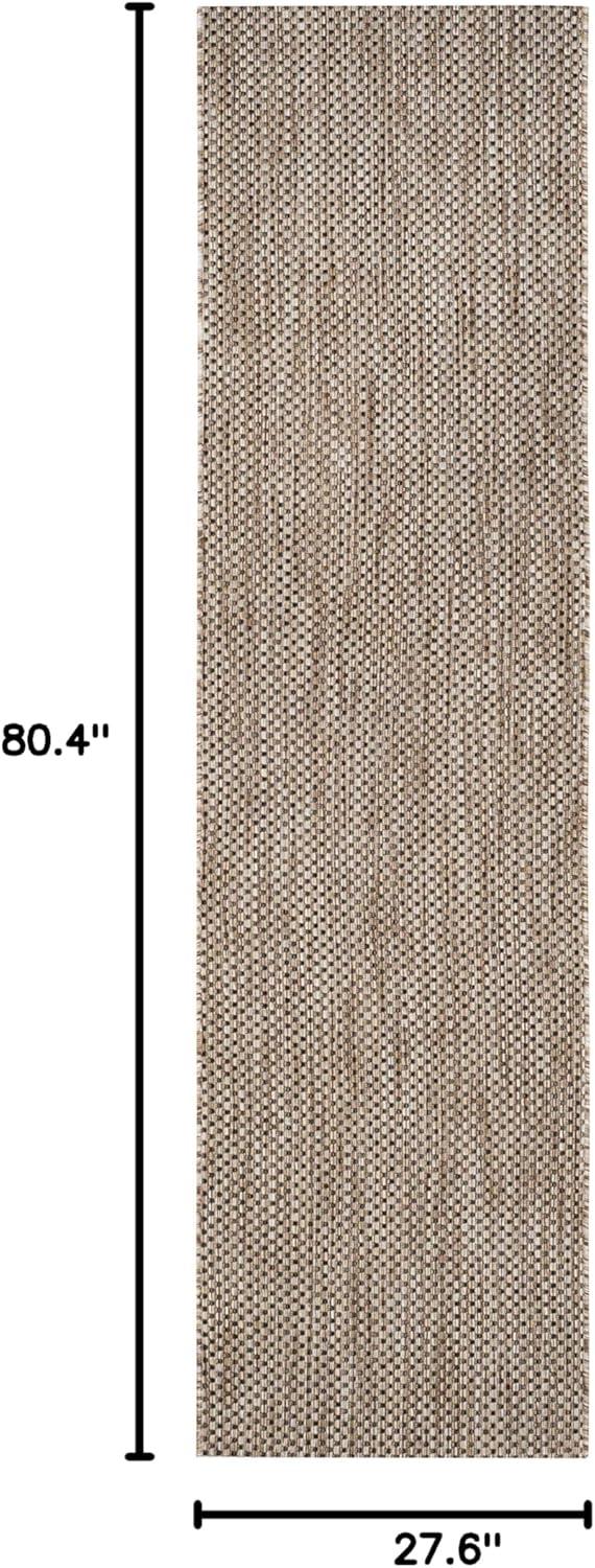 image:imageSAFAVIEH Courtyard Collection Area Rug 8 x 10 Natural amp Cream NonShedding amp Easy Care IndoorOutdoor amp WashableIdeal for Patio Backyard Mudroom CY852103012NaturalBlack