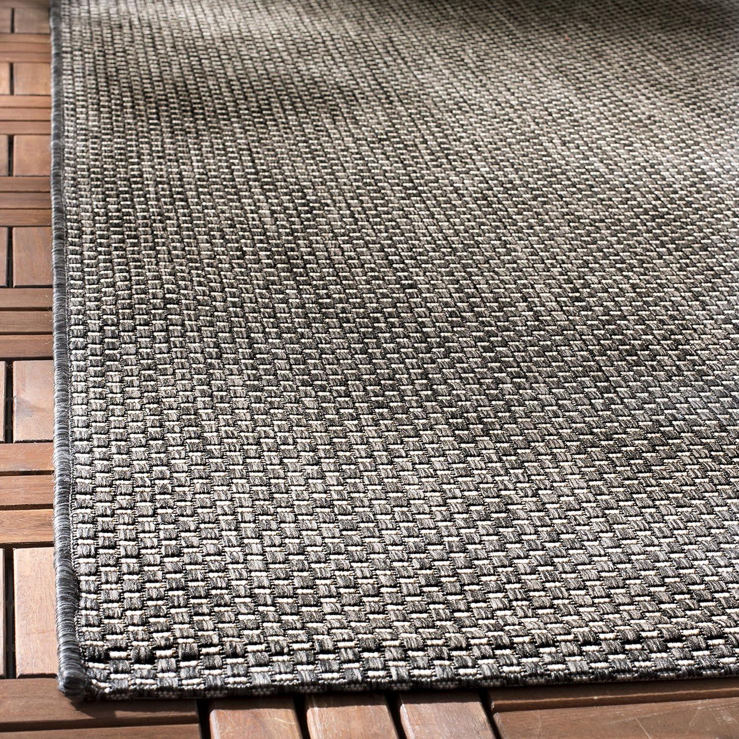 image:imageSAFAVIEH Courtyard Collection Area Rug 8 x 10 Natural amp Cream NonShedding amp Easy Care IndoorOutdoor amp WashableIdeal for Patio Backyard Mudroom CY852103012BlackBeige