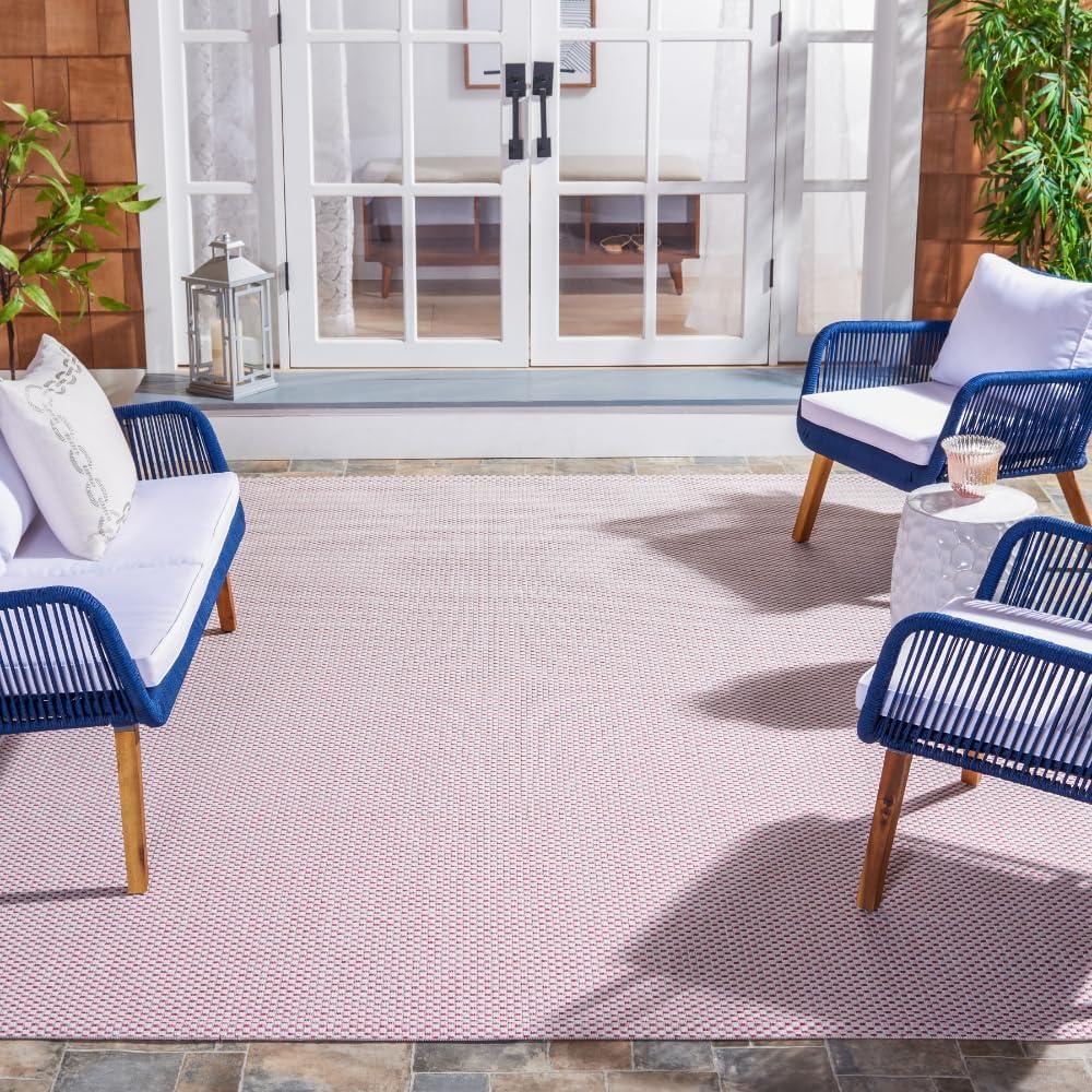 image:imageSAFAVIEH Courtyard Collection Area Rug 8 x 10 Natural amp Cream NonShedding amp Easy Care IndoorOutdoor amp WashableIdeal for Patio Backyard Mudroom CY852103012IvoryPink
