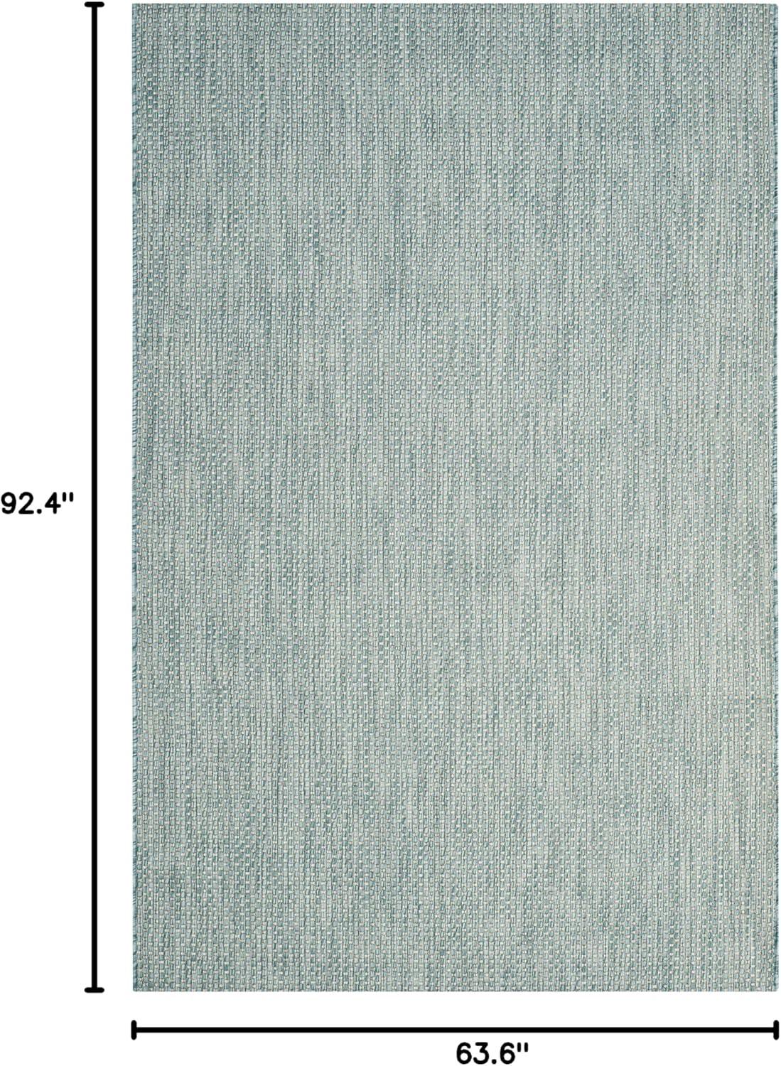 image:imageSAFAVIEH Courtyard Collection Area Rug 8 x 10 Natural amp Cream NonShedding amp Easy Care IndoorOutdoor amp WashableIdeal for Patio Backyard Mudroom CY852103012AquaGrey