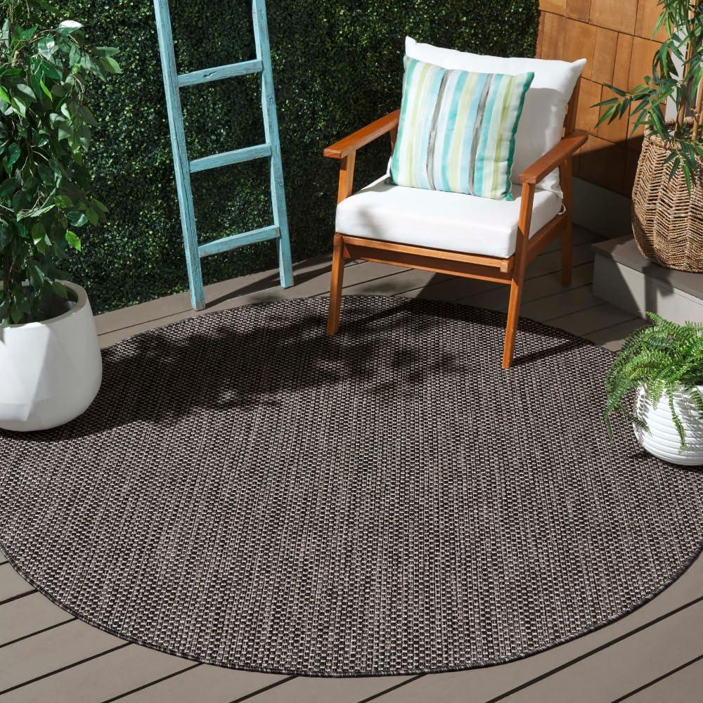image:imageSAFAVIEH Courtyard Collection Area Rug 8 x 10 Natural amp Cream NonShedding amp Easy Care IndoorOutdoor amp WashableIdeal for Patio Backyard Mudroom CY852103012BlackBeige