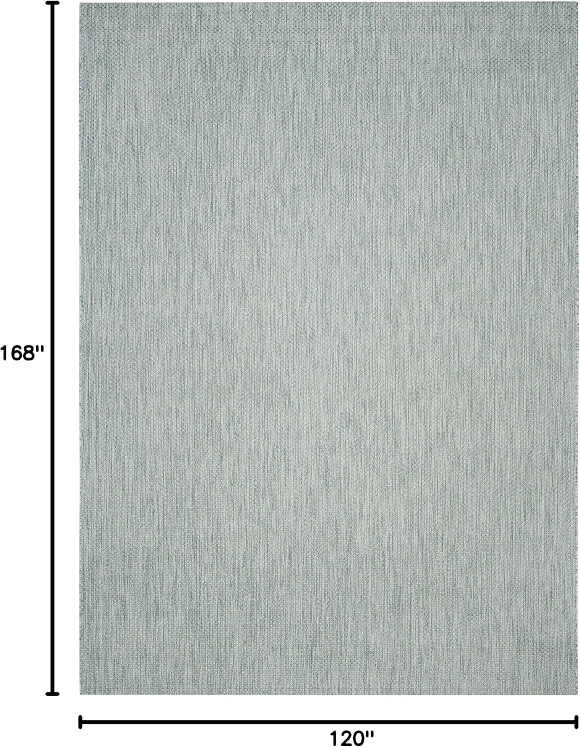 image:imageSAFAVIEH Courtyard Collection Area Rug 8 x 10 Natural amp Cream NonShedding amp Easy Care IndoorOutdoor amp WashableIdeal for Patio Backyard Mudroom CY852103012AquaGrey