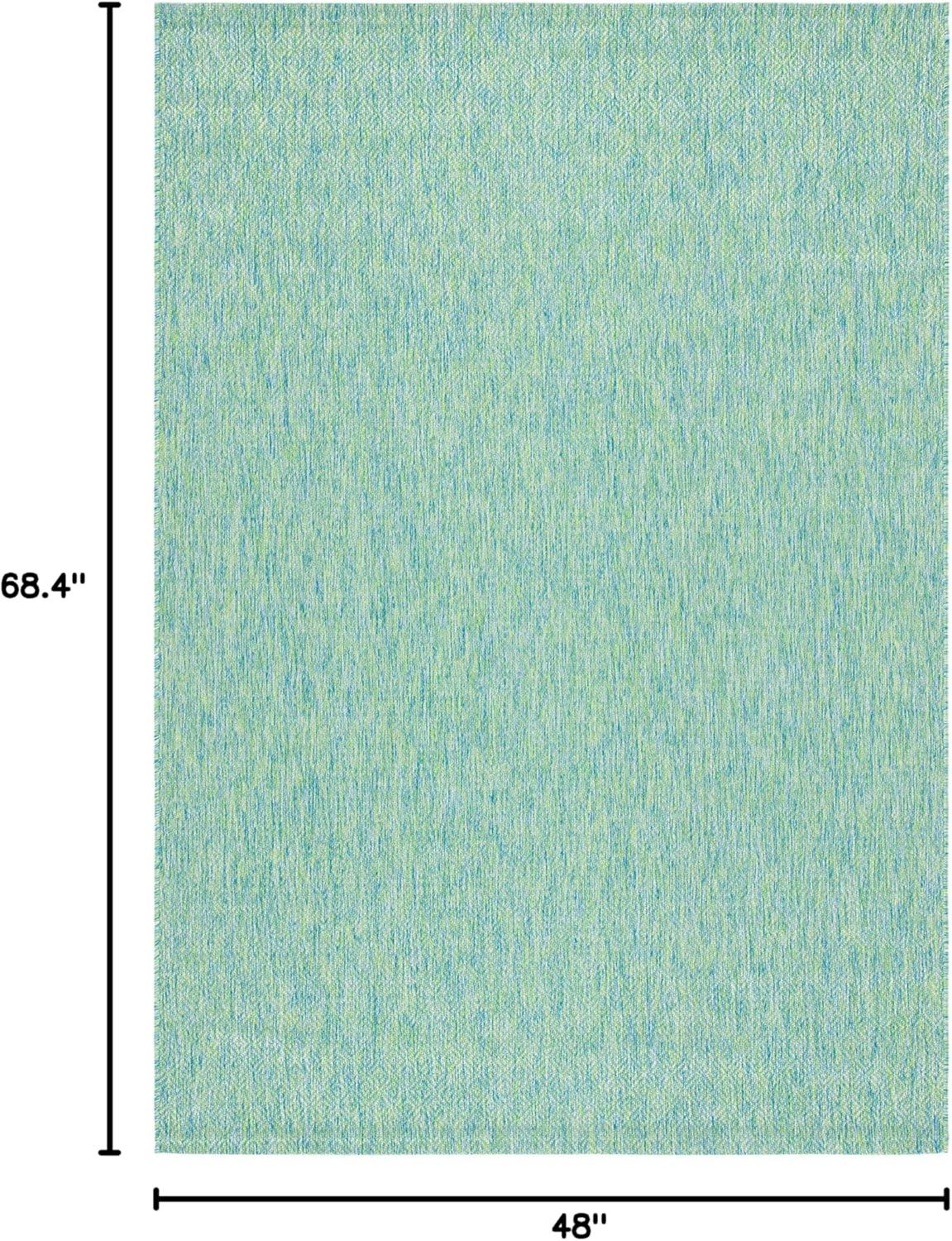 image:imageSAFAVIEH Courtyard Collection Area Rug 8 x 10 Natural amp Cream NonShedding amp Easy Care IndoorOutdoor amp WashableIdeal for Patio Backyard Mudroom CY852103012GreenBlue