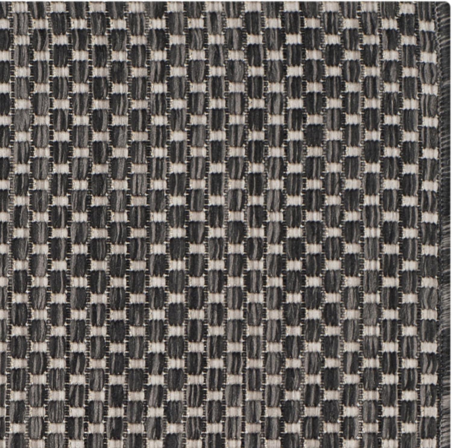 image:imageSAFAVIEH Courtyard Collection Area Rug 8 x 10 Natural amp Cream NonShedding amp Easy Care IndoorOutdoor amp WashableIdeal for Patio Backyard Mudroom CY852103012BlackBeige