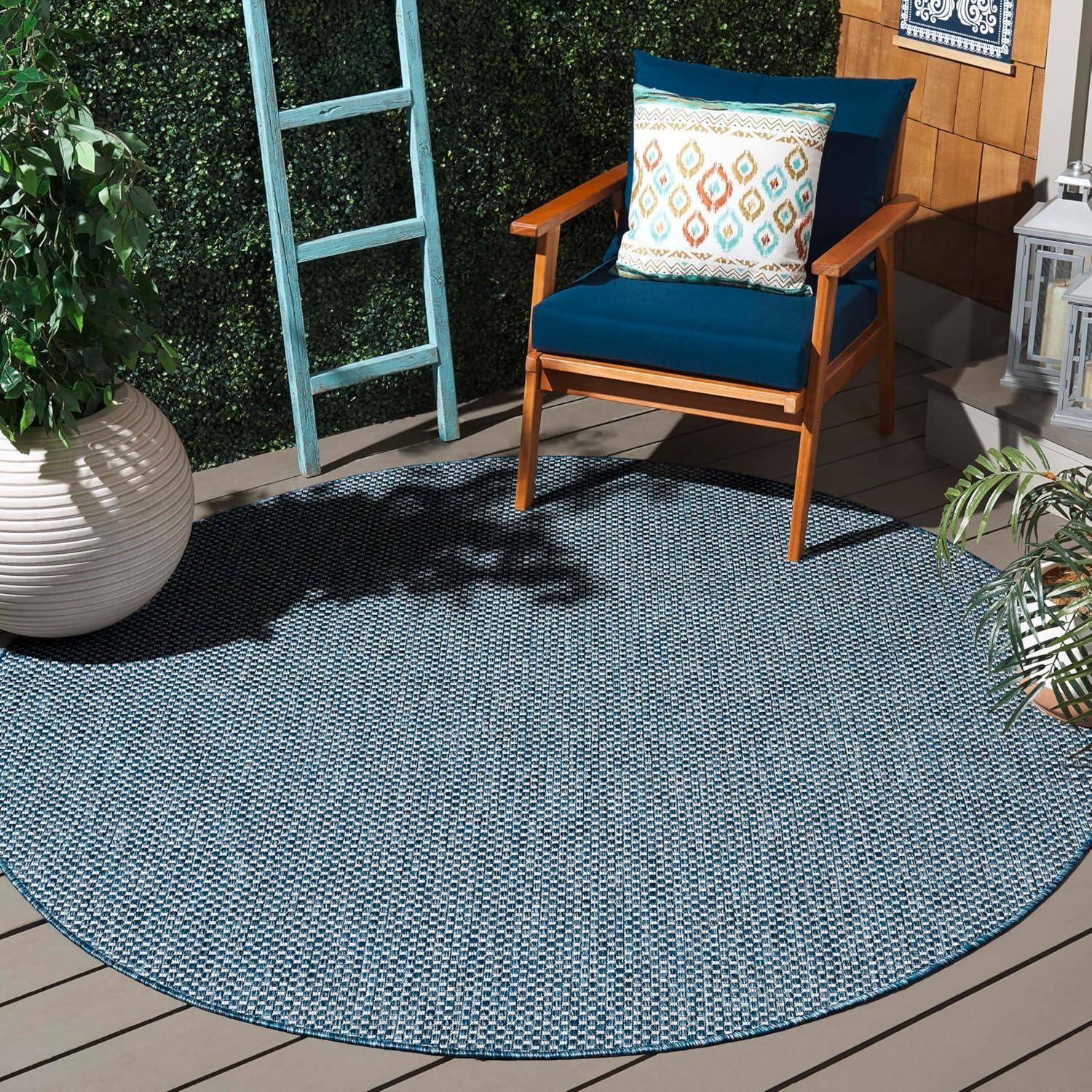 image:imageSAFAVIEH Courtyard Collection Area Rug 8 x 10 Natural amp Cream NonShedding amp Easy Care IndoorOutdoor amp WashableIdeal for Patio Backyard Mudroom CY852103012NavyGrey