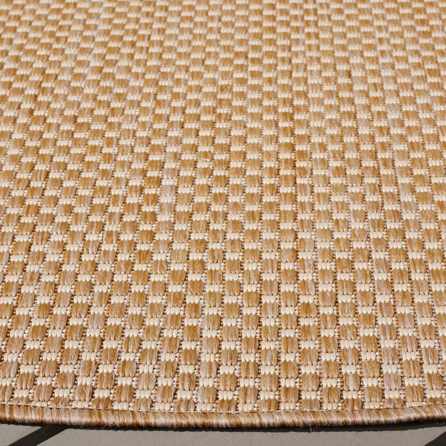 image:imageSAFAVIEH Courtyard Collection Area Rug 8 x 10 Natural amp Cream NonShedding amp Easy Care IndoorOutdoor amp WashableIdeal for Patio Backyard Mudroom CY852103012BlackBeige
