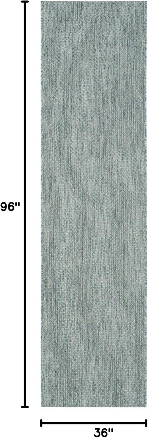 image:imageSAFAVIEH Courtyard Collection Area Rug 8 x 10 Natural amp Cream NonShedding amp Easy Care IndoorOutdoor amp WashableIdeal for Patio Backyard Mudroom CY852103012AquaGrey