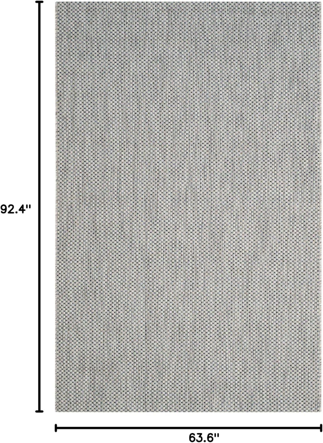 image:imageSAFAVIEH Courtyard Collection Area Rug 8 x 10 Natural amp Cream NonShedding amp Easy Care IndoorOutdoor amp WashableIdeal for Patio Backyard Mudroom CY852103012GreyNavy