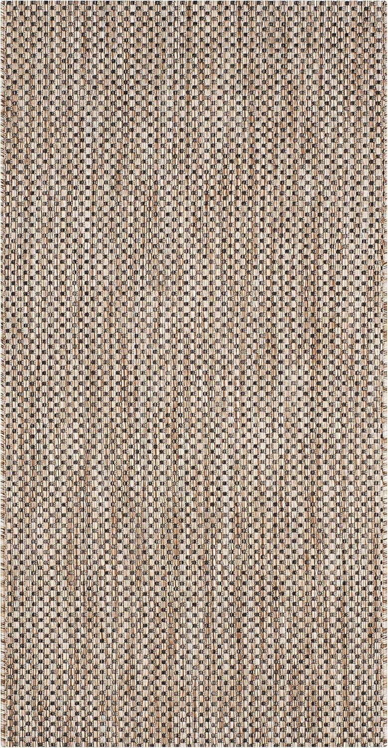 image:imageSAFAVIEH Courtyard Collection Area Rug 8 x 10 Natural amp Cream NonShedding amp Easy Care IndoorOutdoor amp WashableIdeal for Patio Backyard Mudroom CY852103012NaturalBlack