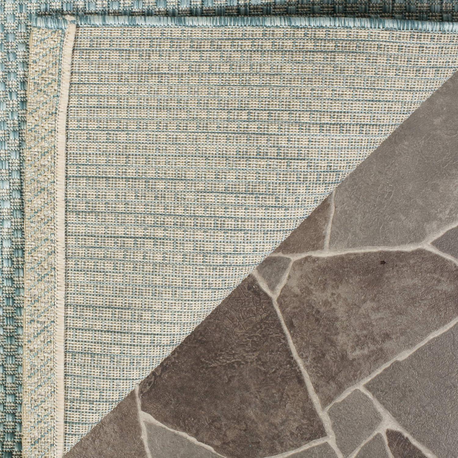 image:imageSAFAVIEH Courtyard Collection Area Rug 8 x 10 Natural amp Cream NonShedding amp Easy Care IndoorOutdoor amp WashableIdeal for Patio Backyard Mudroom CY852103012BeigeBrown