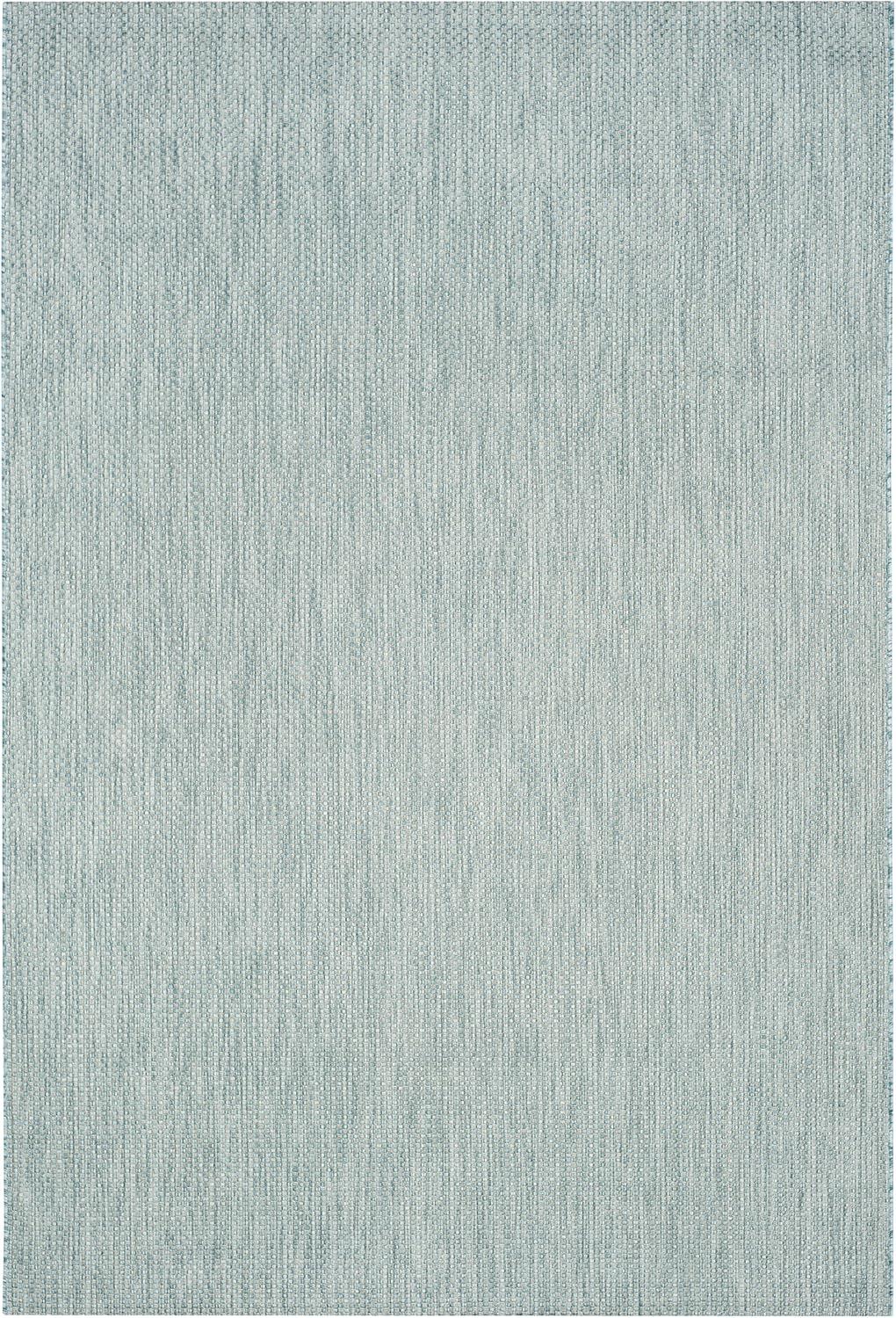 image:imageSAFAVIEH Courtyard Collection Area Rug 8 x 10 Natural amp Cream NonShedding amp Easy Care IndoorOutdoor amp WashableIdeal for Patio Backyard Mudroom CY852103012AquaGrey
