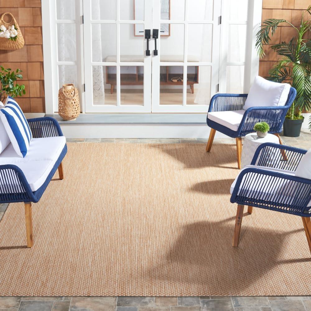 image:imageSAFAVIEH Courtyard Collection Area Rug 8 x 10 Natural amp Cream NonShedding amp Easy Care IndoorOutdoor amp WashableIdeal for Patio Backyard Mudroom CY852103012NaturalCream