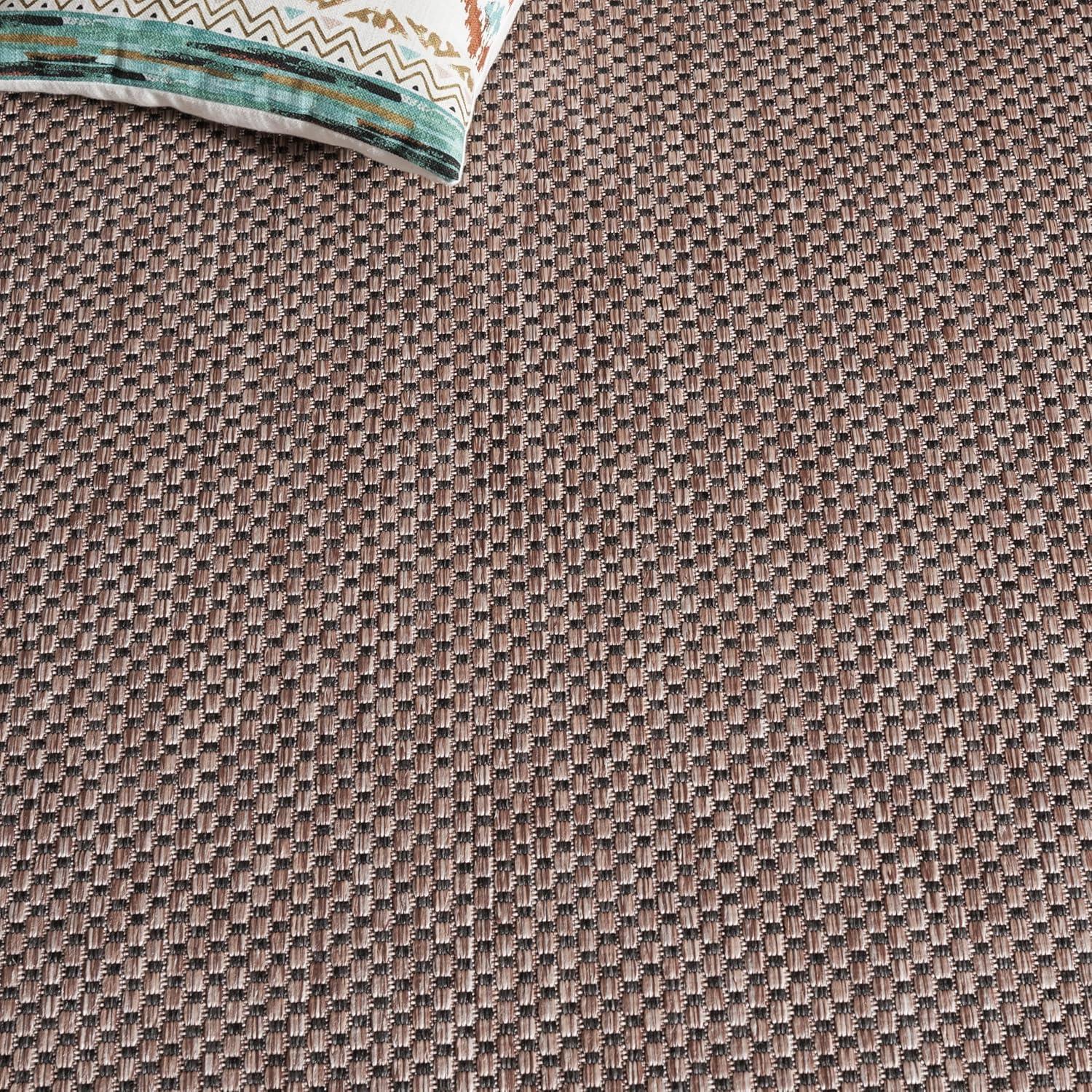 image:imageSAFAVIEH Courtyard Collection Area Rug 8 x 10 Natural amp Cream NonShedding amp Easy Care IndoorOutdoor amp WashableIdeal for Patio Backyard Mudroom CY852103012NaturalBlack
